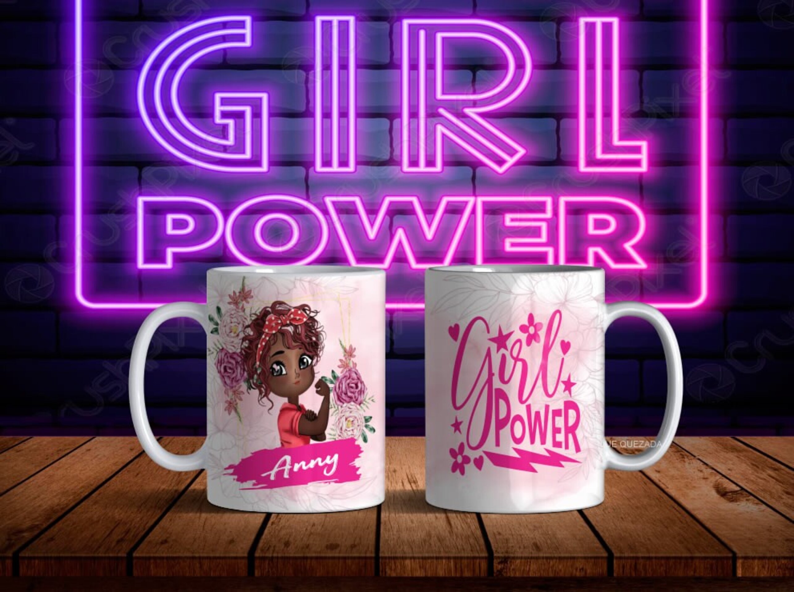 Taza personalizada GIRL POWER, varios diseños a elegir - 4