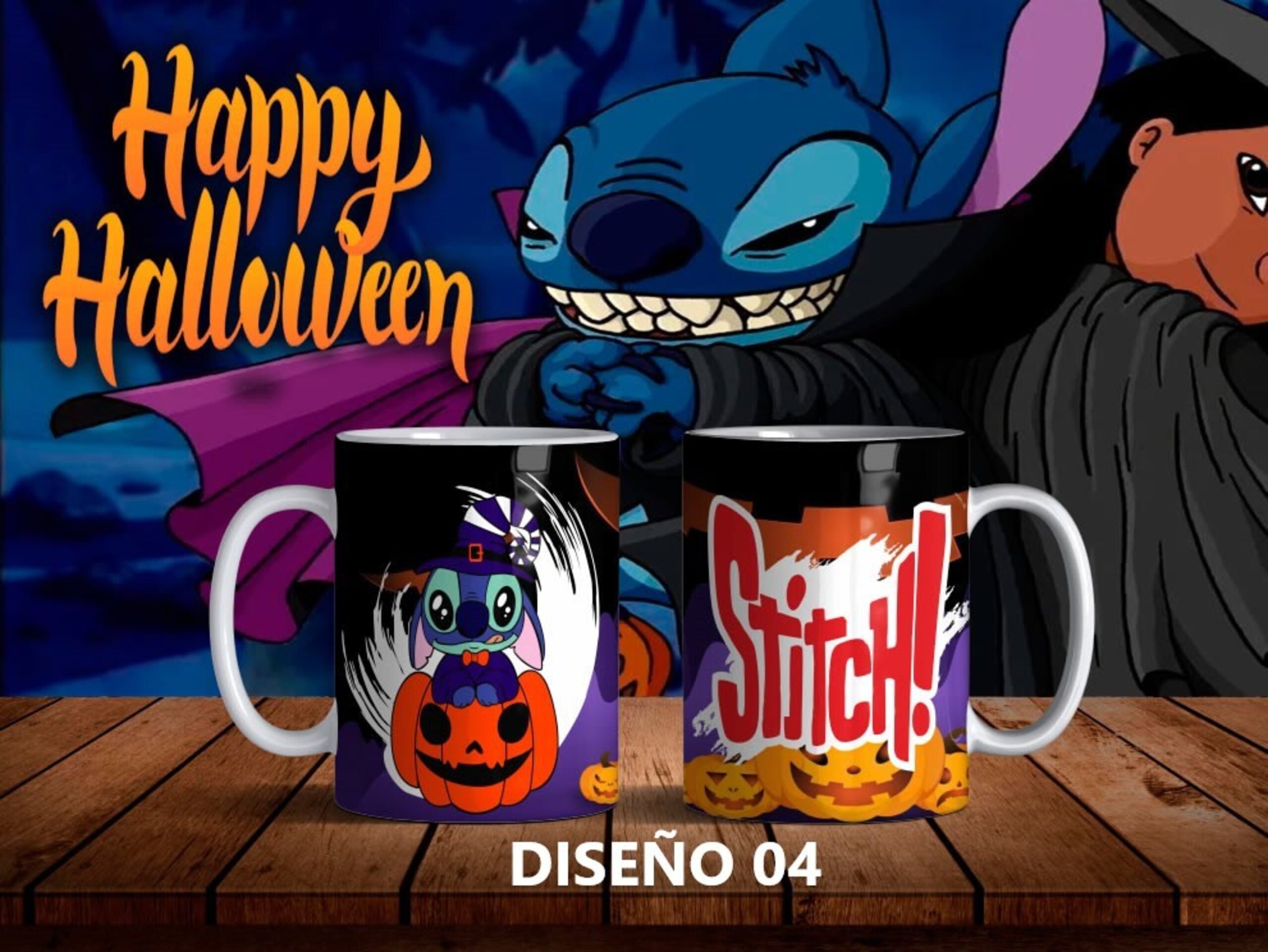 Taza Stitch Halloween personalizada, varios diseños a elegir - 4