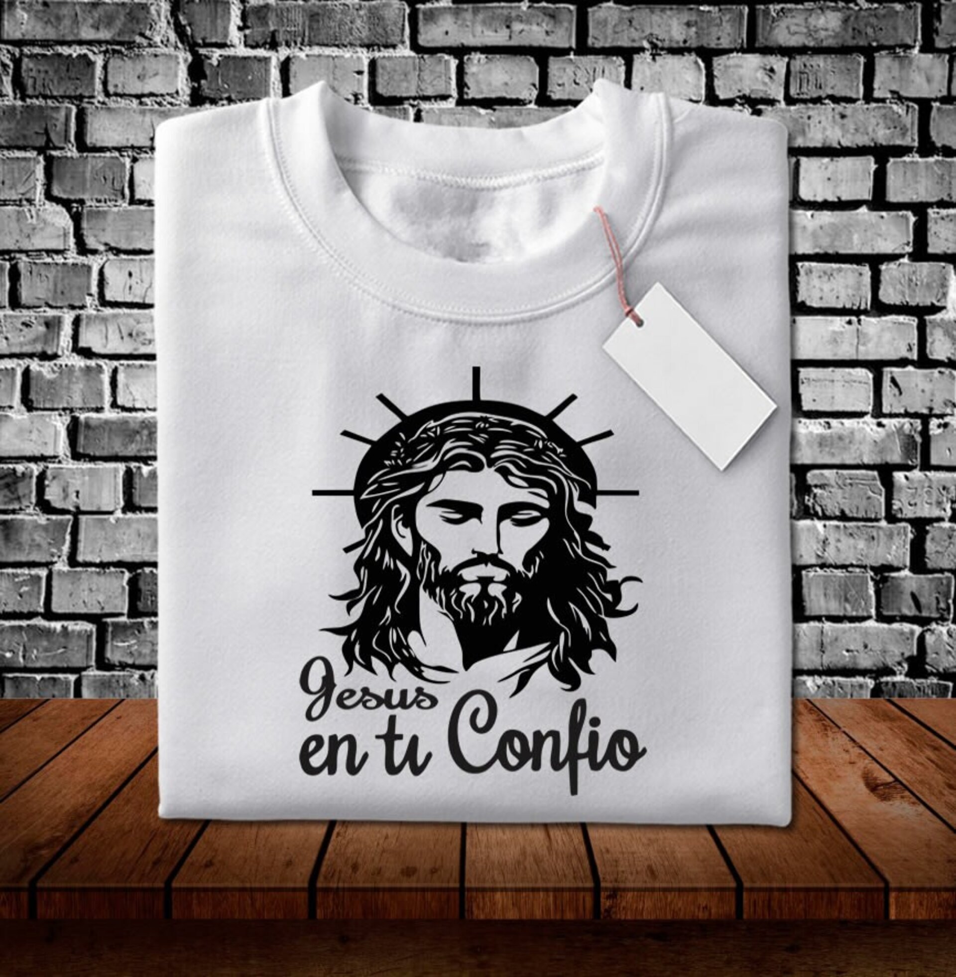 Camiseta Jesús en ti confío, 100% Algodón (3 diseños a elegir) - 3