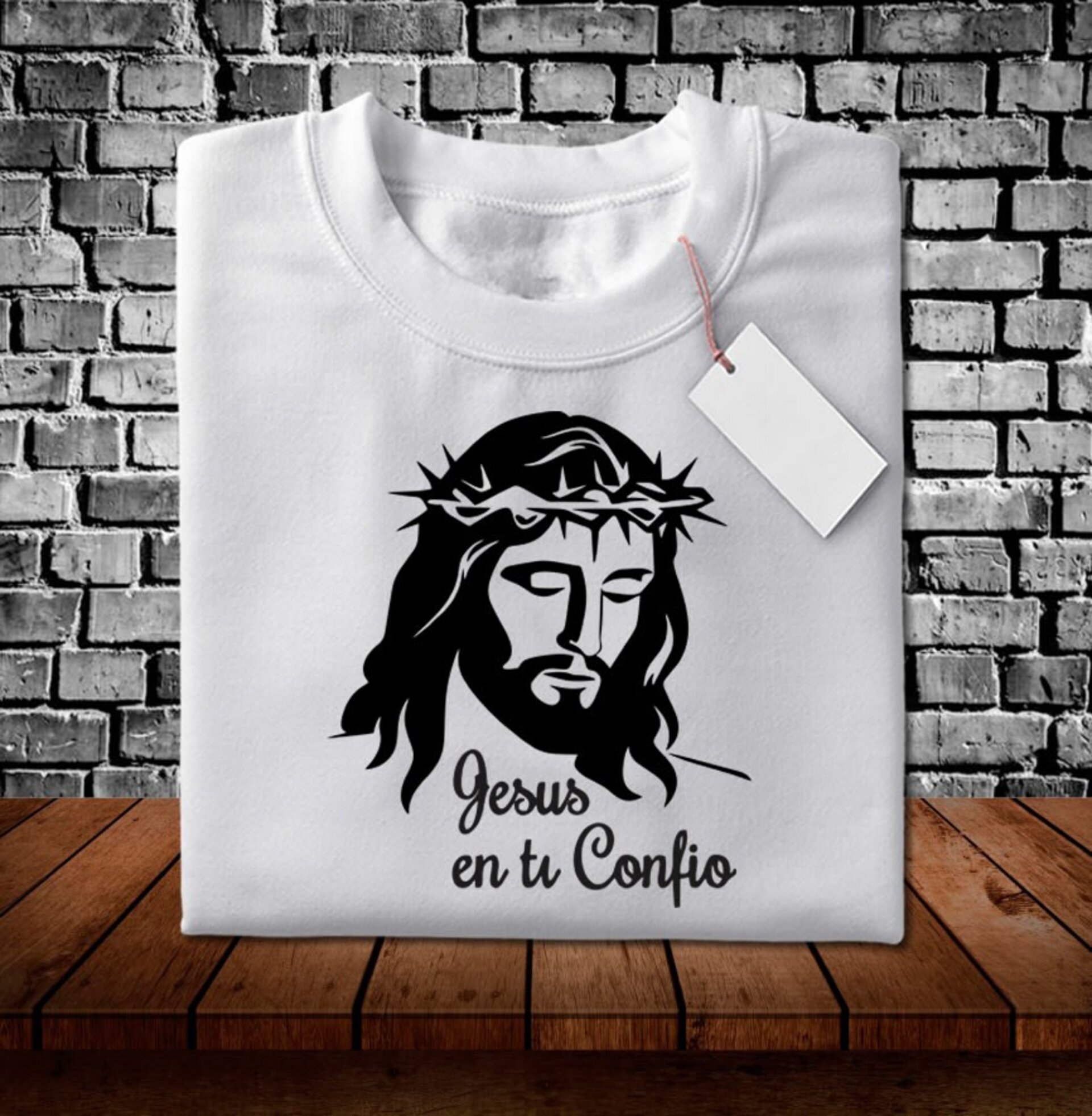 Camiseta Jesús en ti confío, 100% Algodón (2 diseños a elegir) - 2