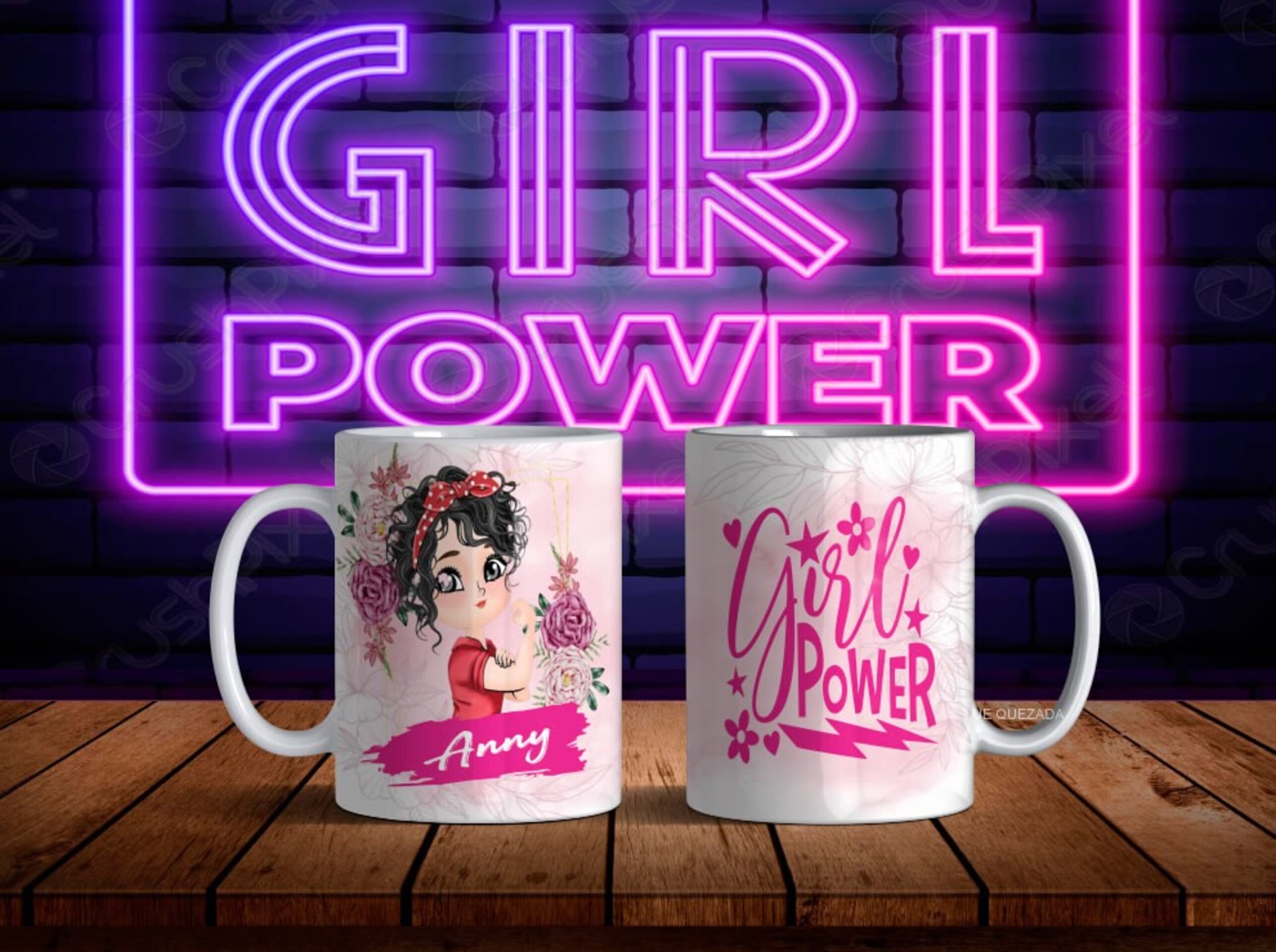 Taza personalizada GIRL POWER, varios diseños a elegir - 5