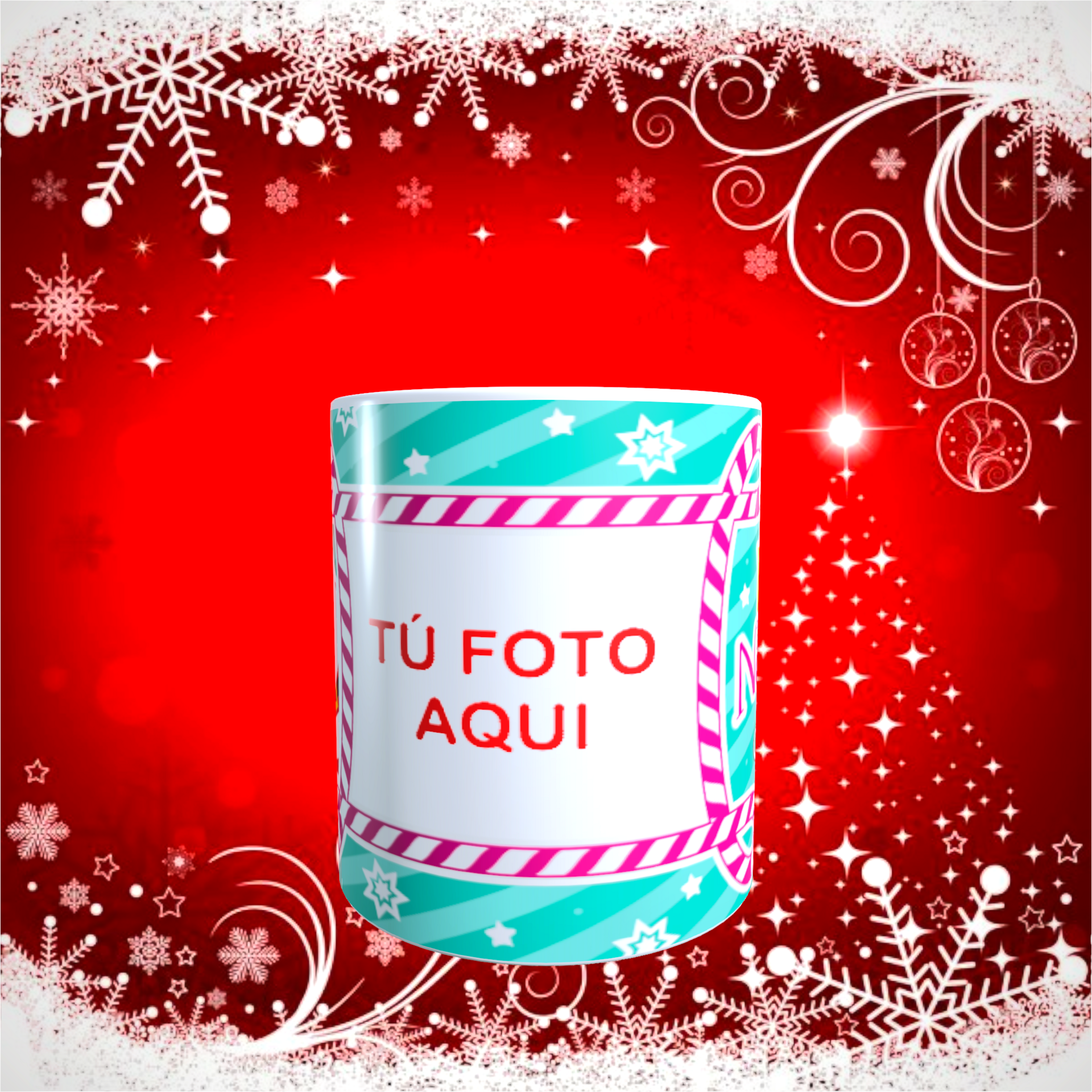 Taza FELIZ NAVIDAD 01 con foto a personalizar - 3