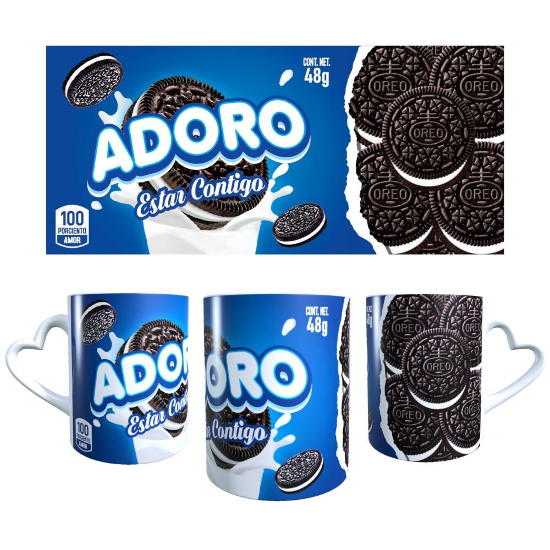 Tazas Amor ADORO ESTAR CONTIGO, varios modelos de tazas a elegir. - 2