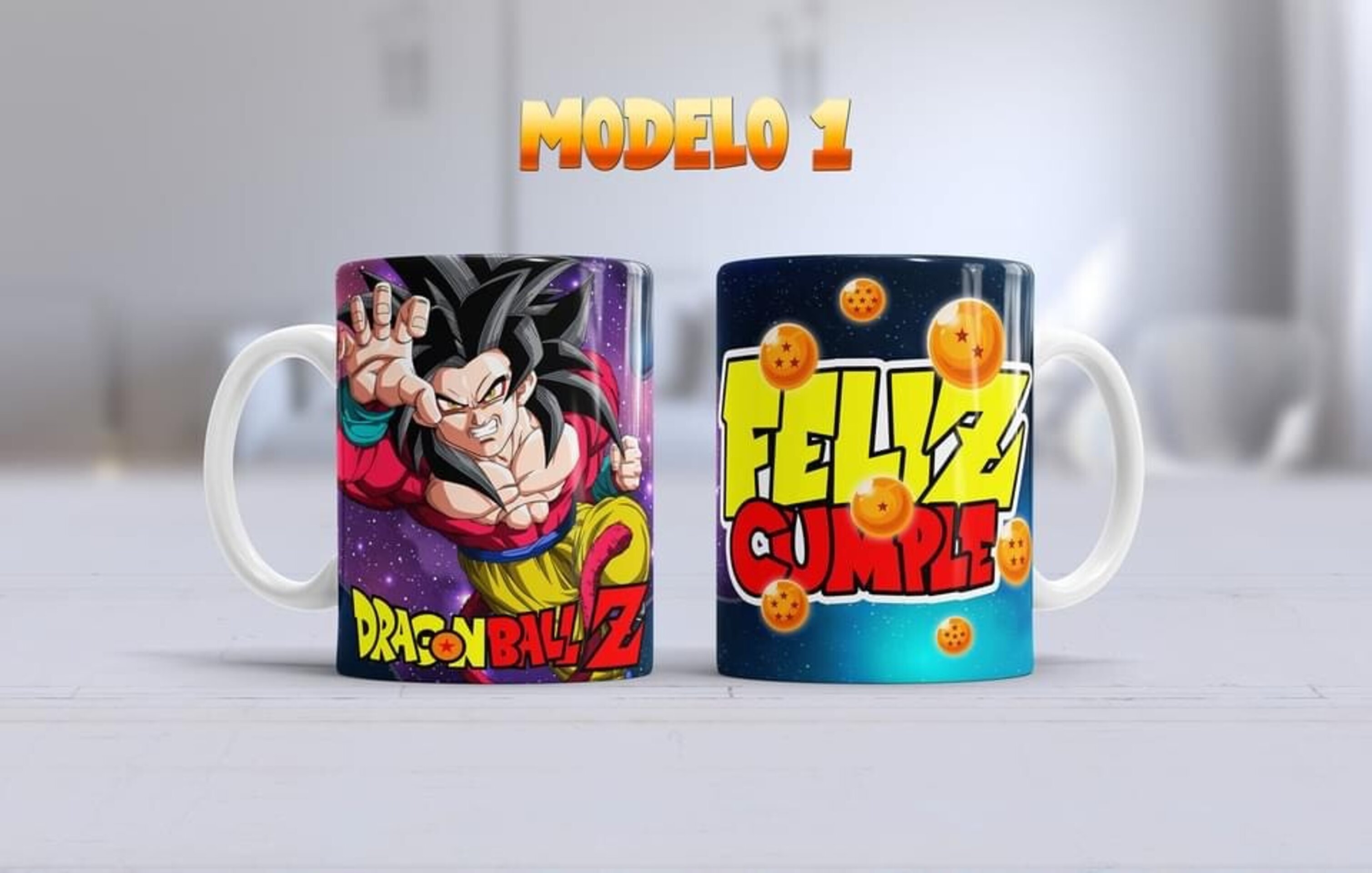 Tazas Dragon Ball Feliz Cumpleaños. calidad Premium - 1