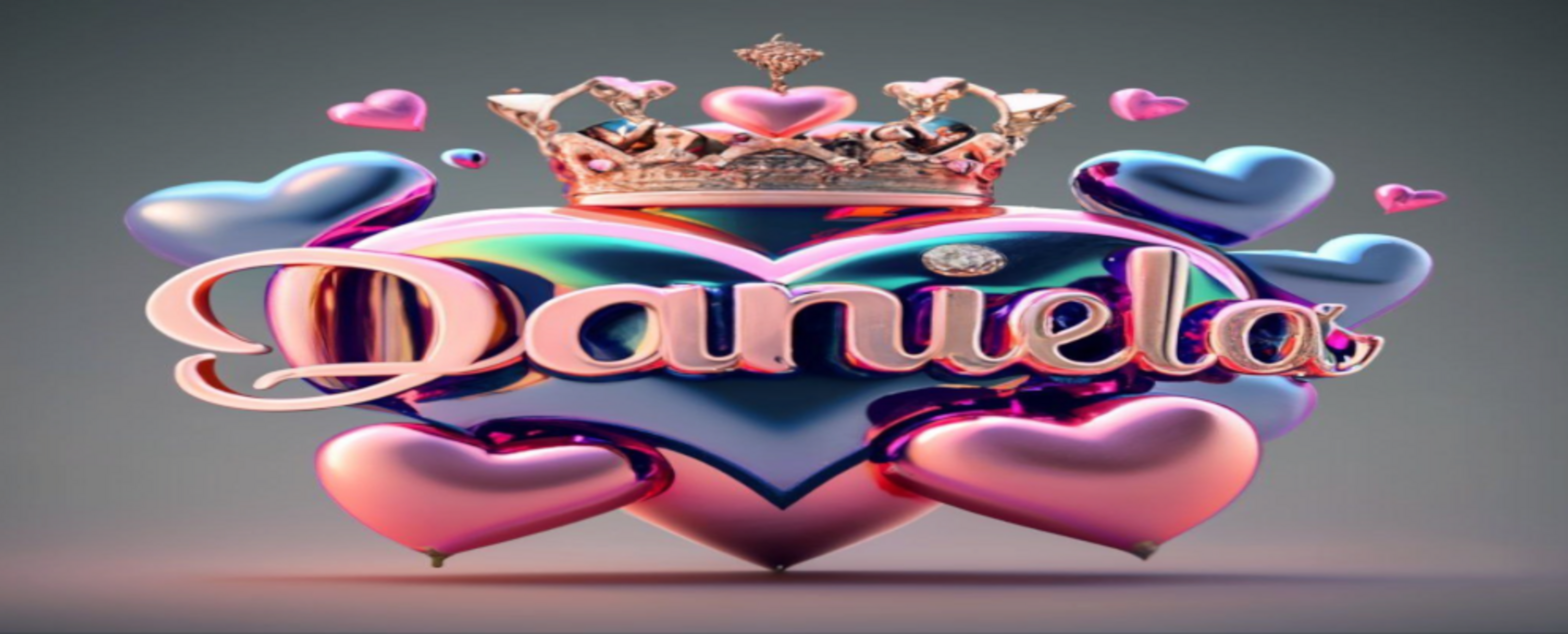 Taza Daniela personalizada con Nombre 3D, asa corazón. - 7