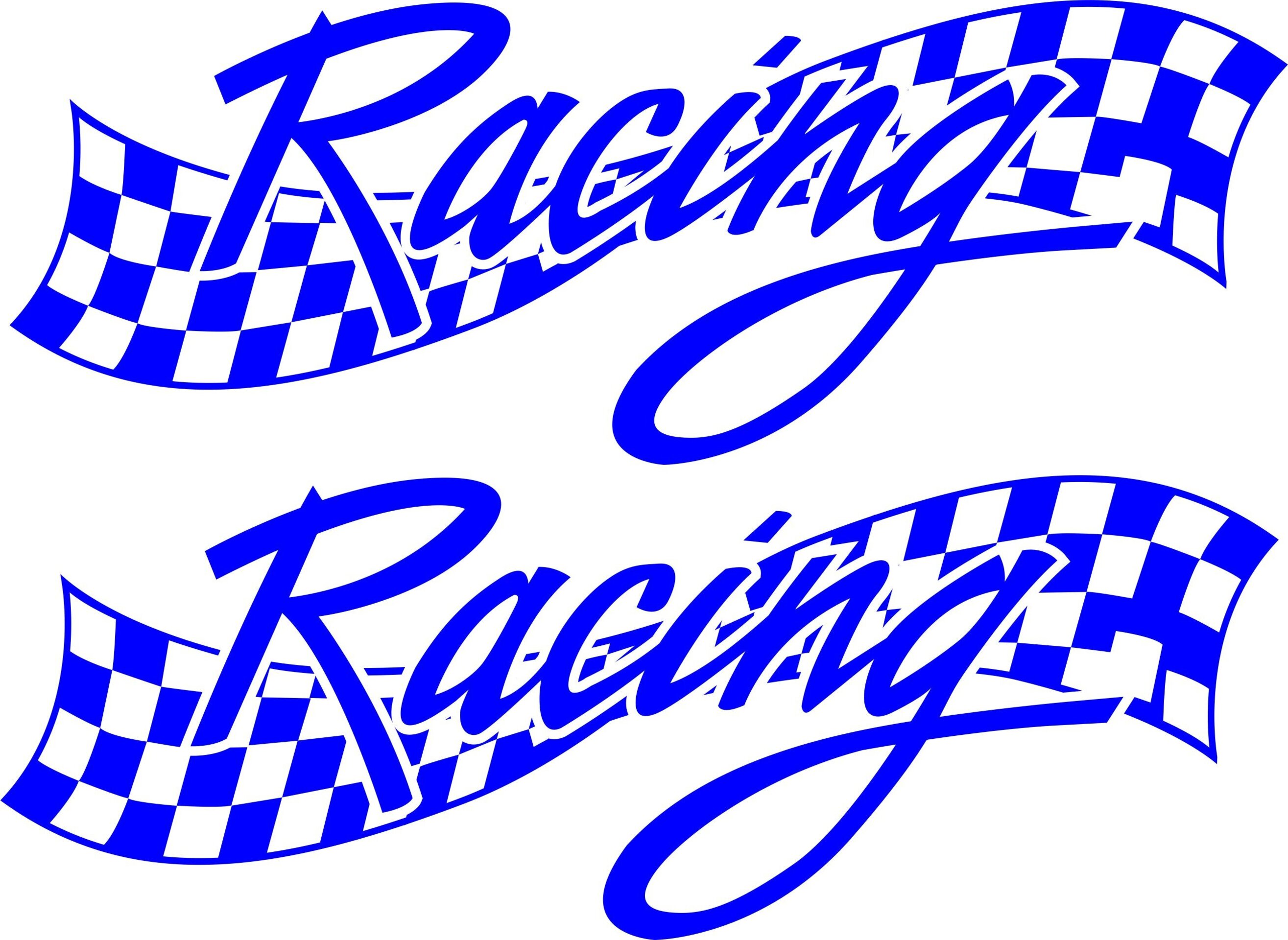 Pegatinas de vinilo, Bandera Racing 2 Unidades - 3