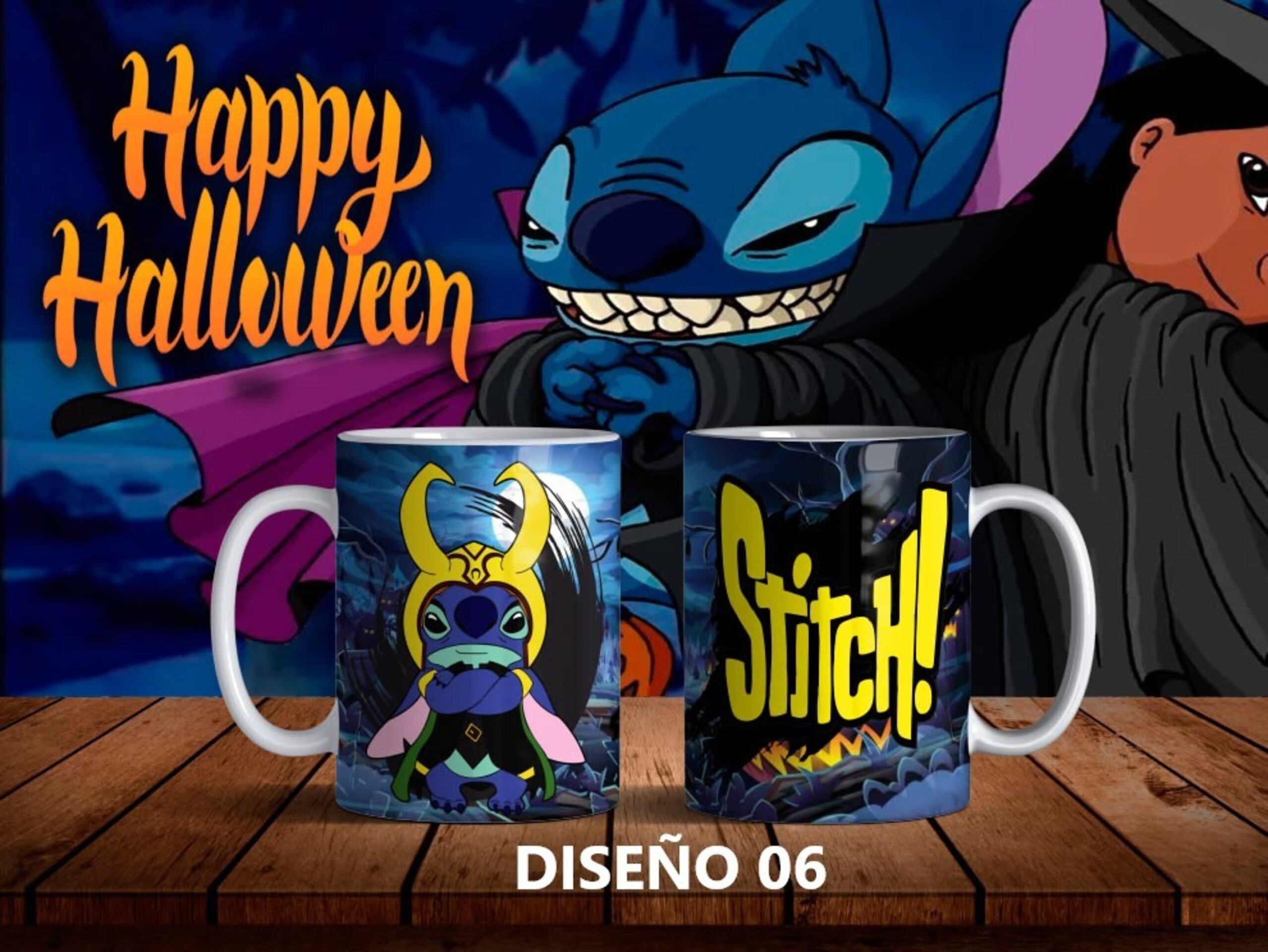 Taza Stitch Halloween personalizada, varios diseños a elegir - 6