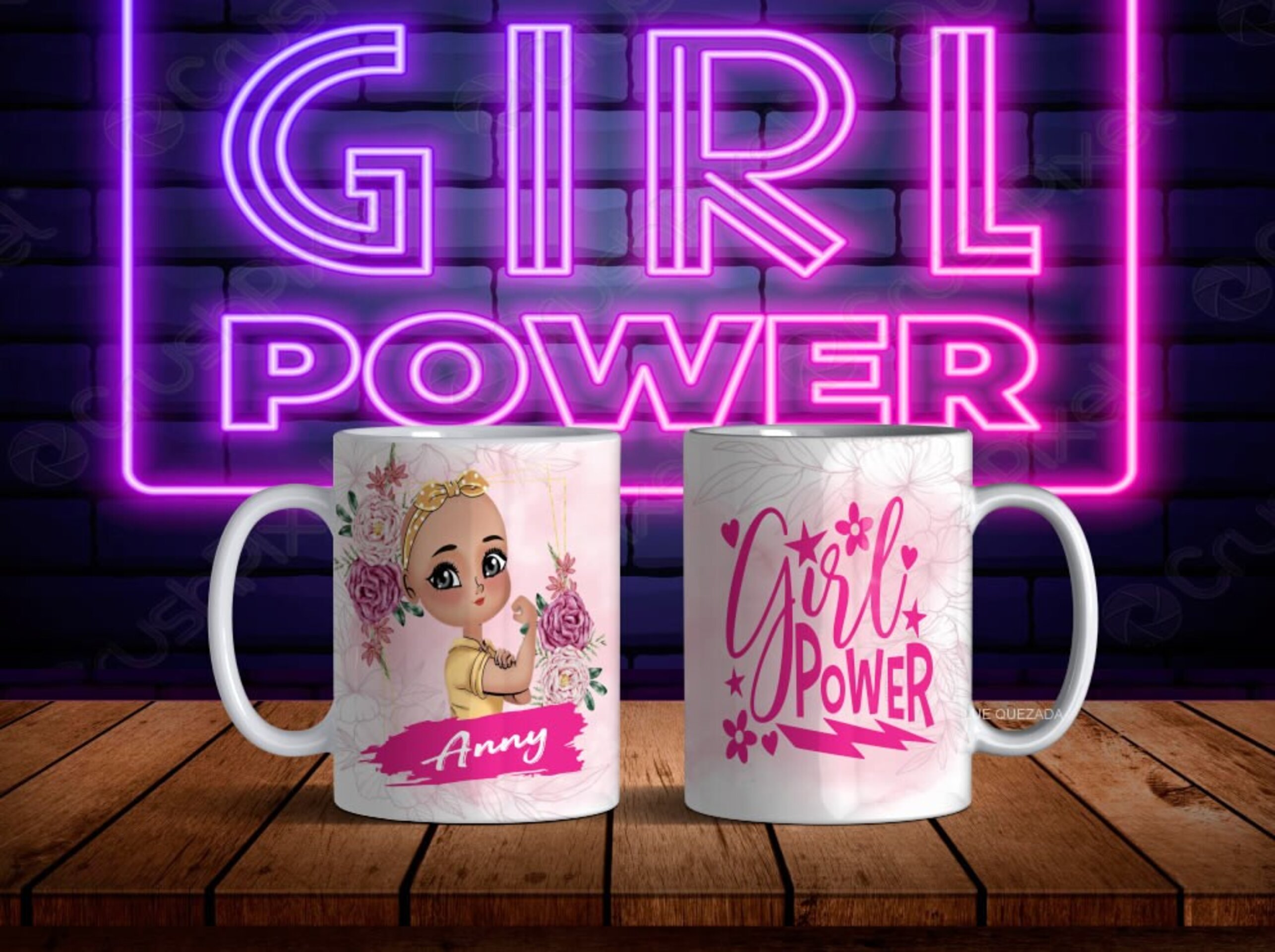 Taza personalizada GIRL POWER, varios diseños a elegir - 3