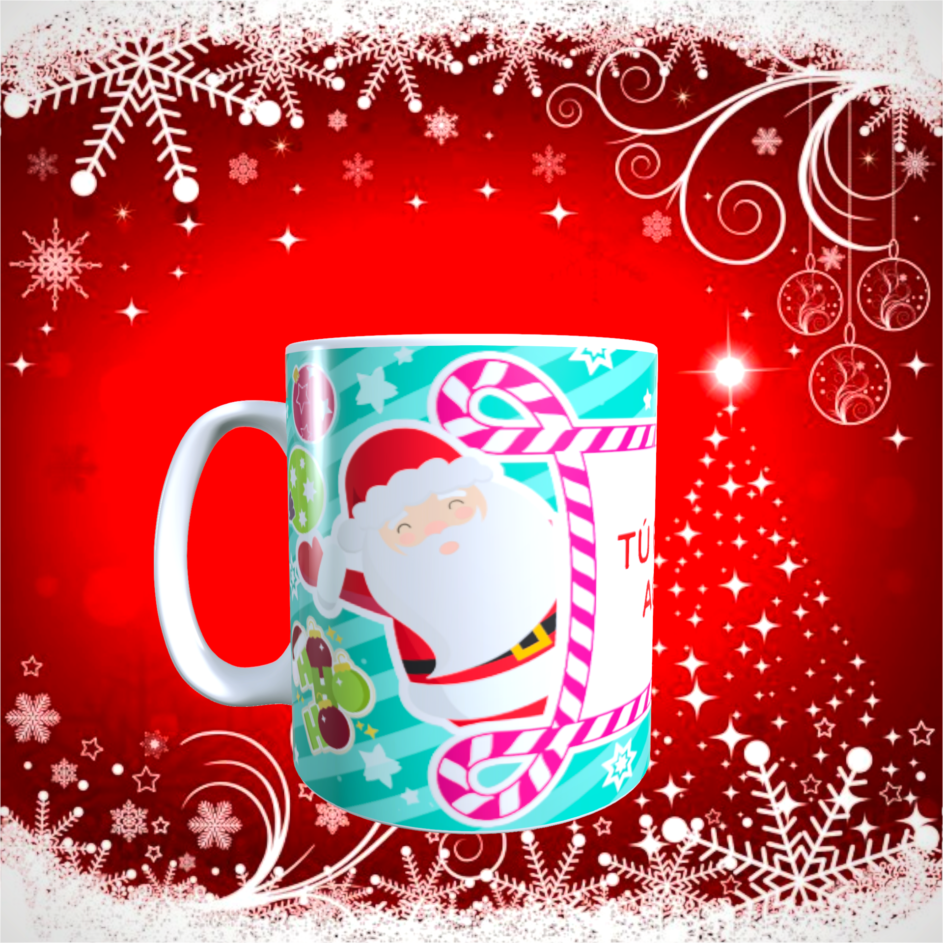 Taza FELIZ NAVIDAD 01 con foto a personalizar - 5
