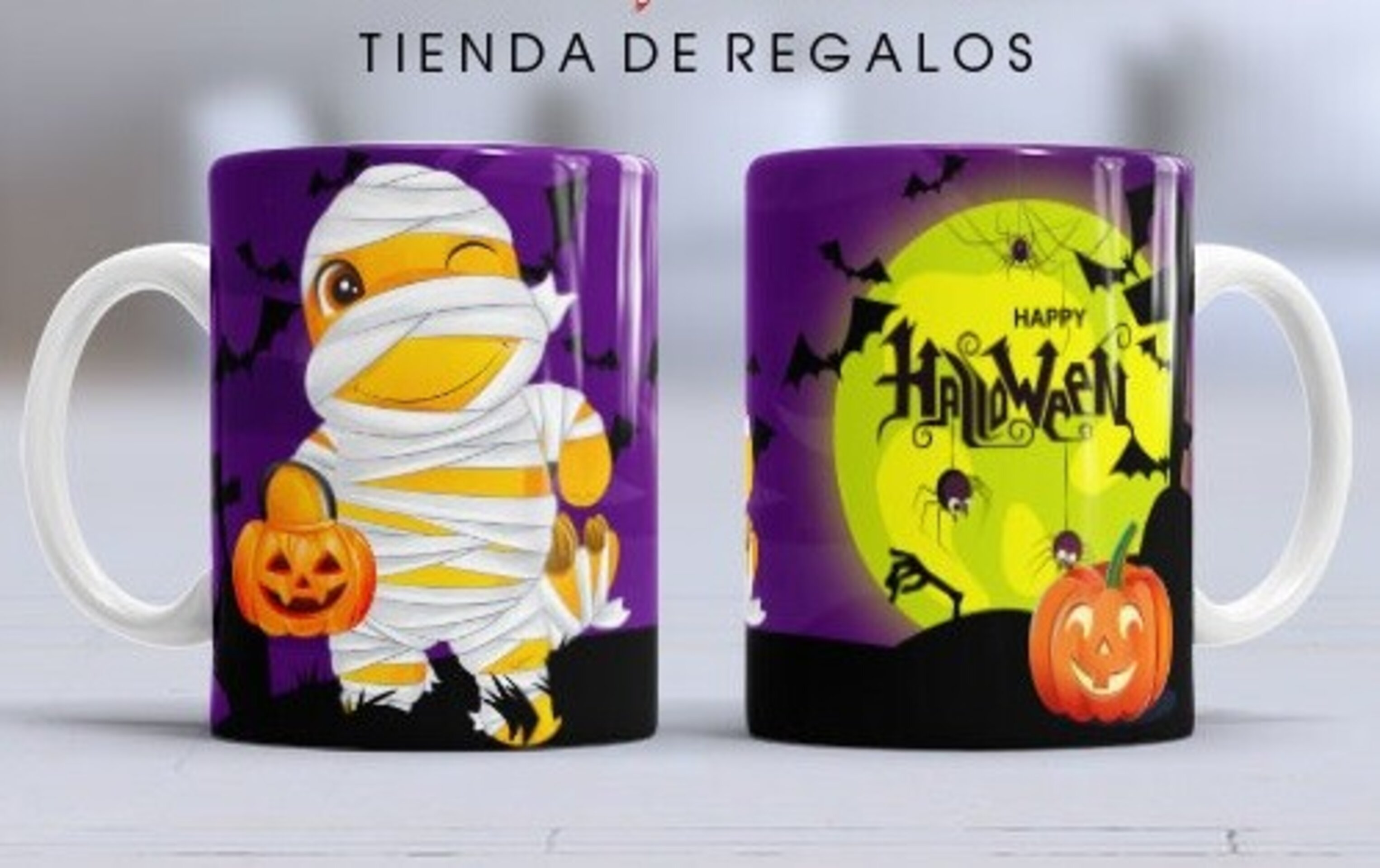 Taza personalizada Animalitos Happy Halloween, varios diseños - 2