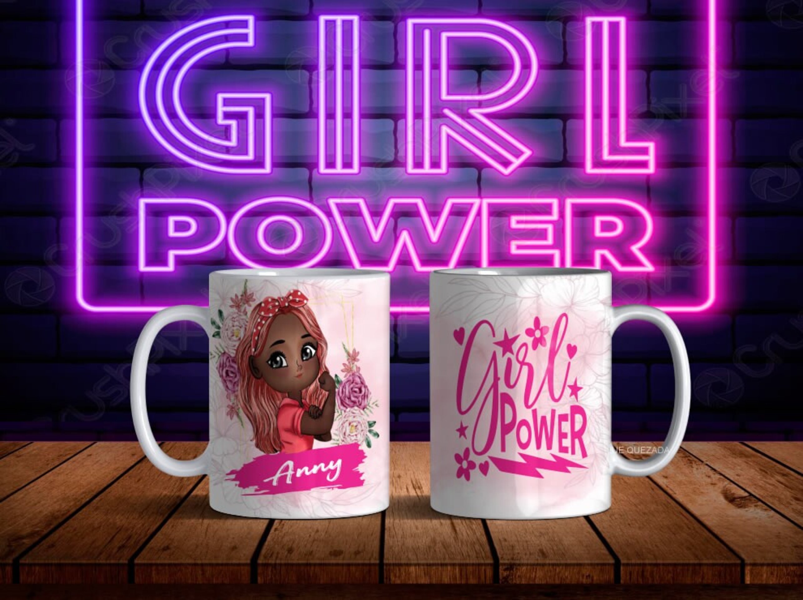 Taza personalizada GIRL POWER, varios diseños a elegir - 2