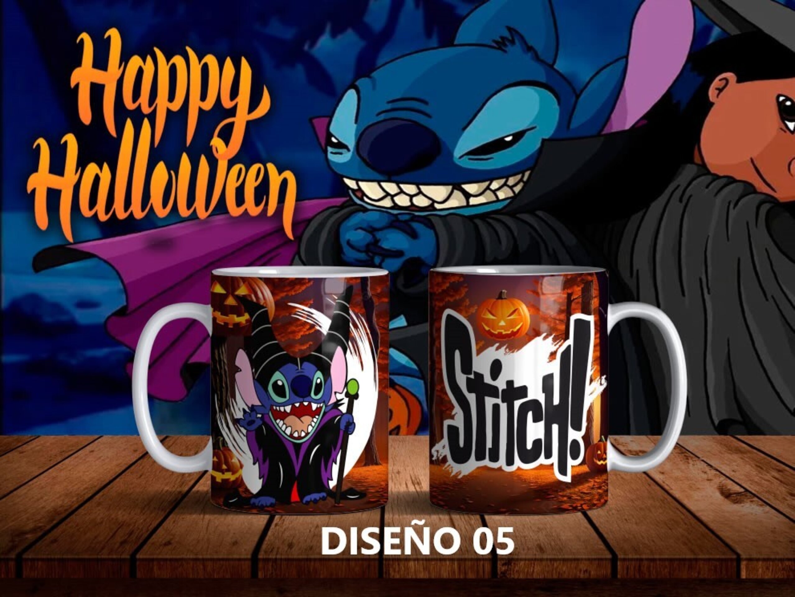 Taza Stitch Halloween personalizada, varios diseños a elegir - 5