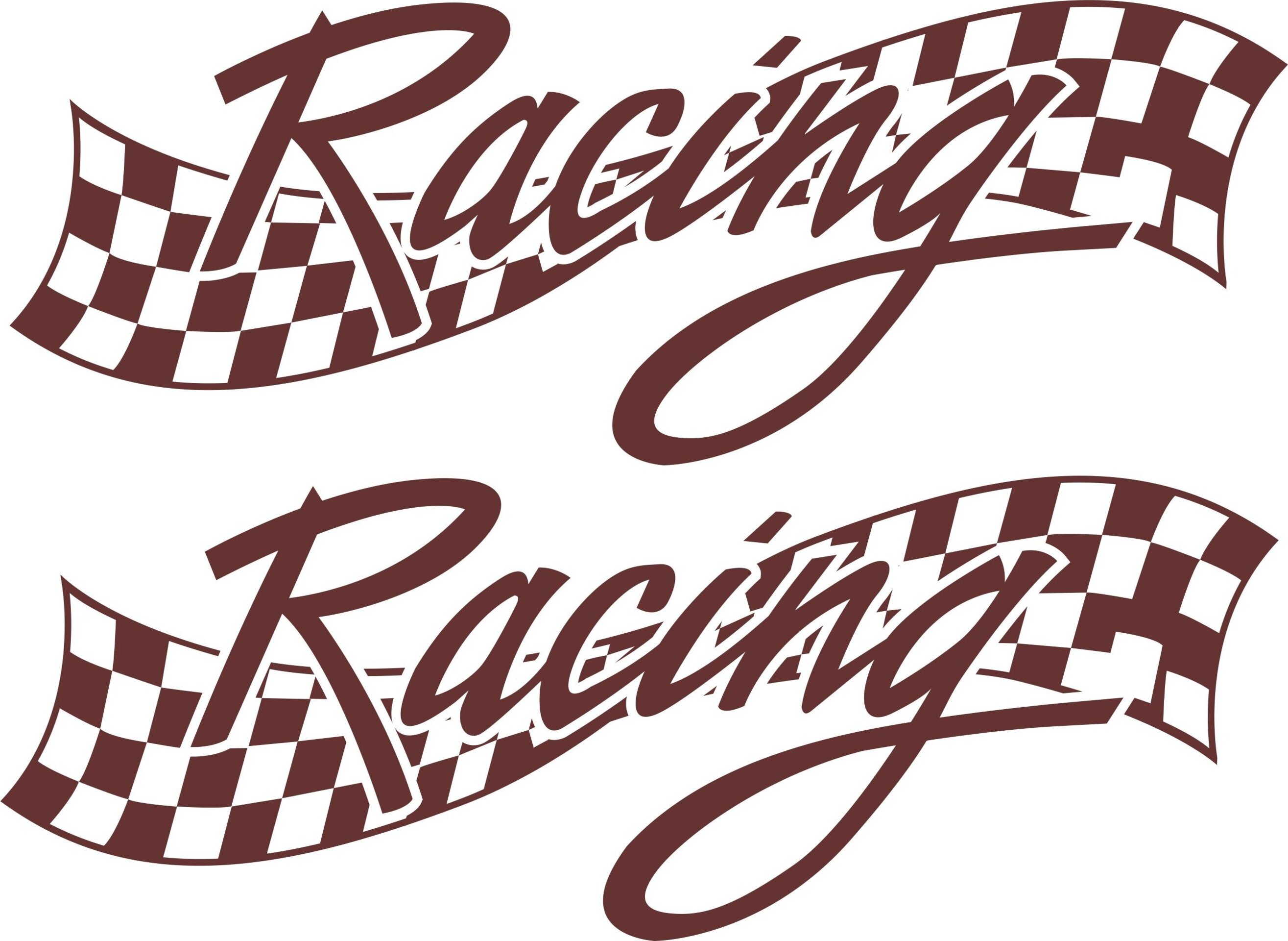 Pegatinas de vinilo, Bandera Racing 2 Unidades - 5