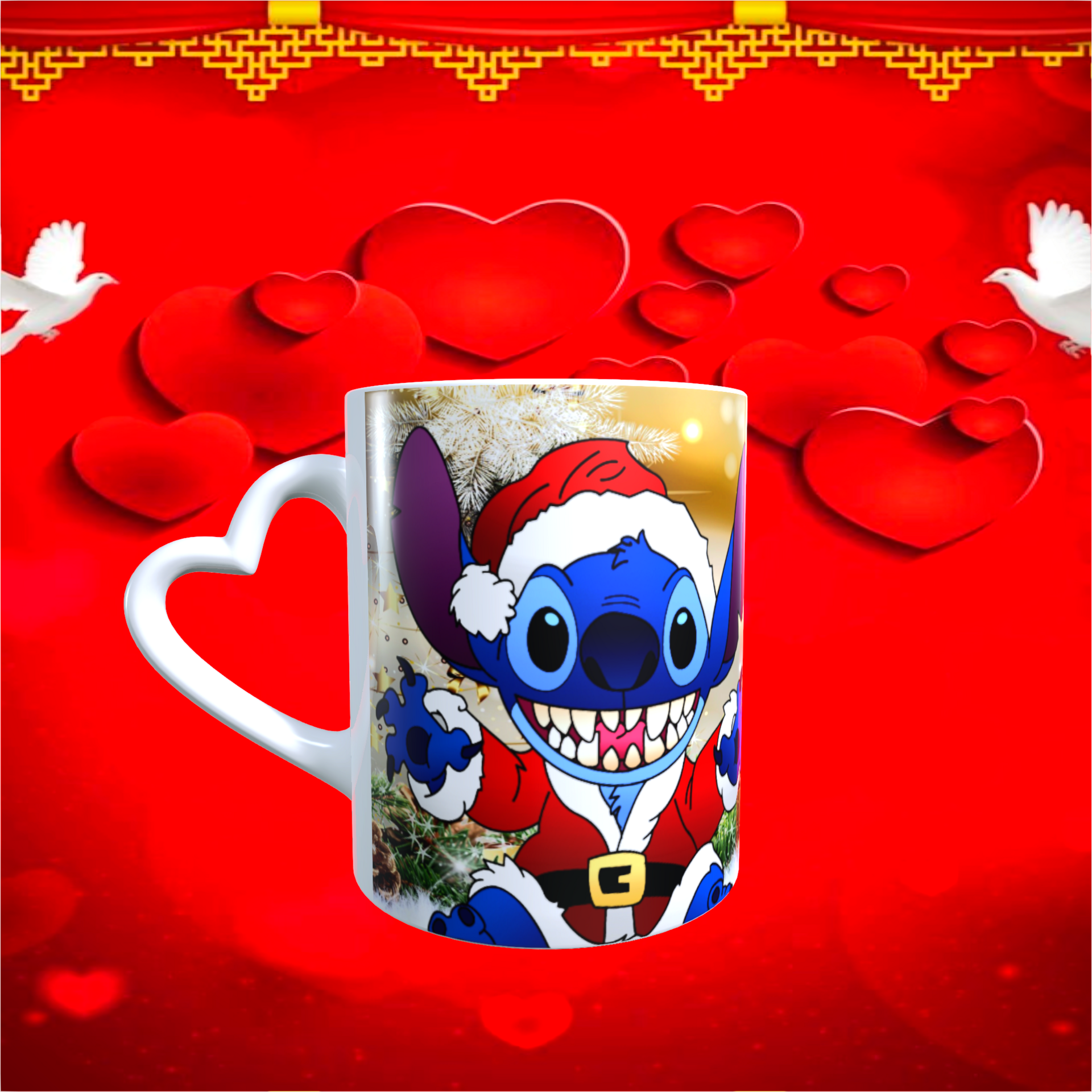 Taza Feliz navidad Lilo & Stitch - 3
