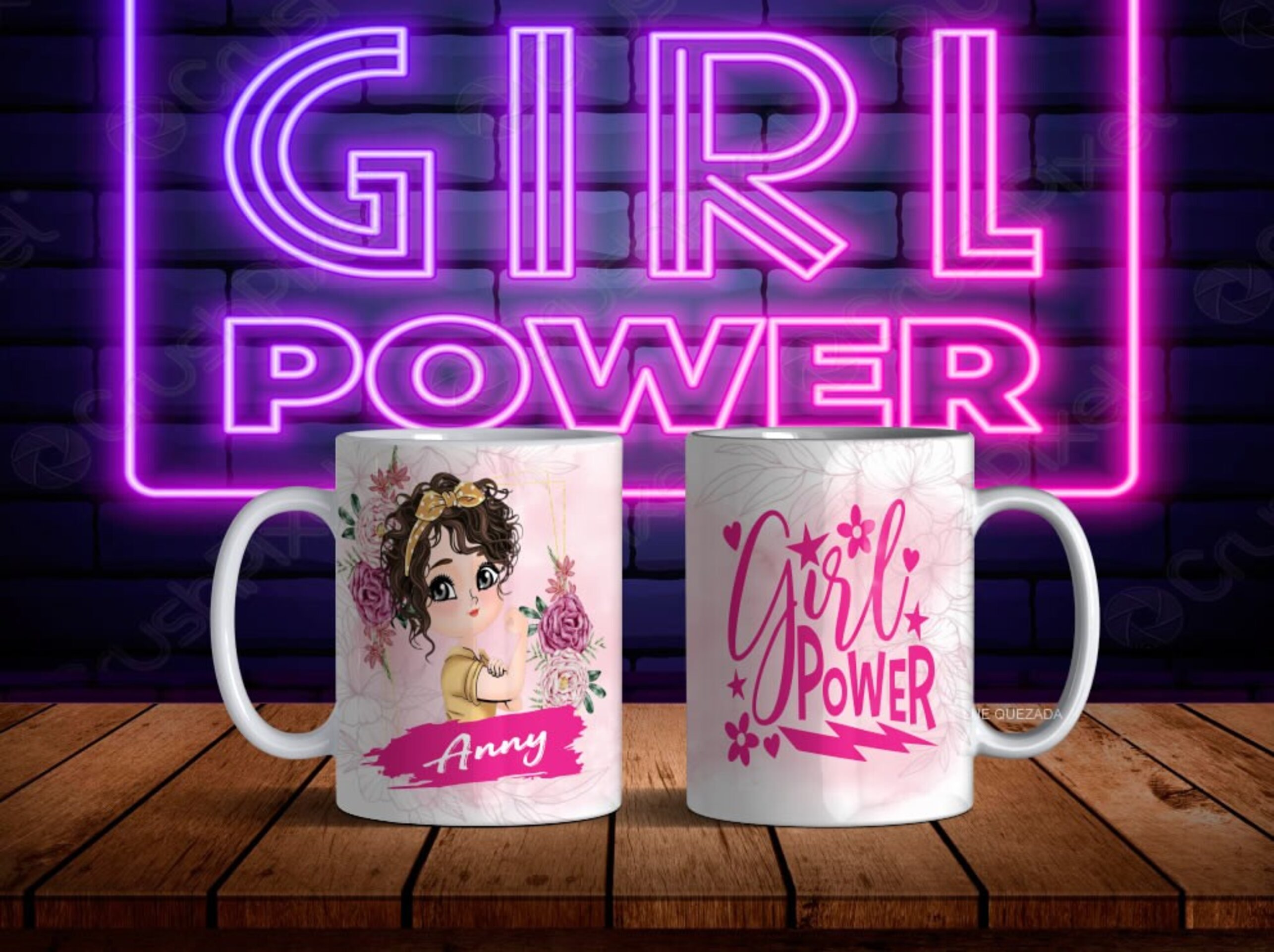 Taza personalizada GIRL POWER, varios diseños a elegir - 6