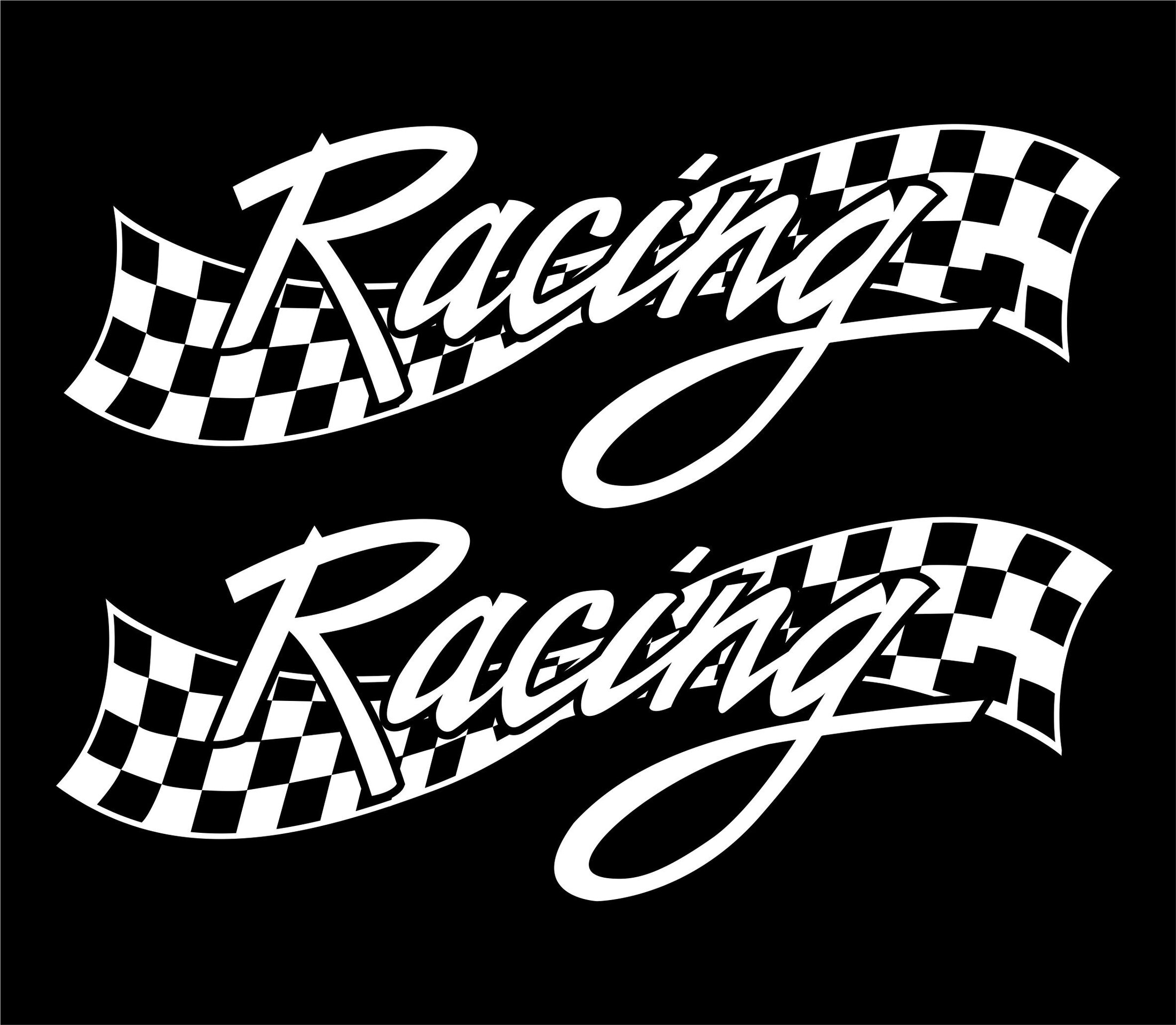 Pegatinas de vinilo, Bandera Racing 2 Unidades - 4